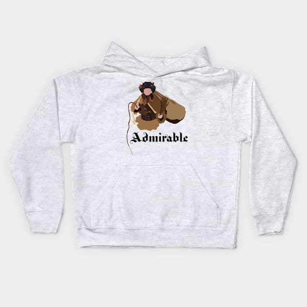 Dwight Schrute Admirable Belsnickel Art – The Office (black text) Kids Hoodie by Design Garden